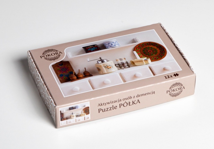 Duże puzzle dla seniora z motywem kuchennej półki